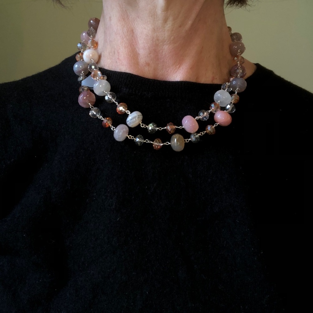 Cute Bead and Sterling Necklace - Picture 2 of 7